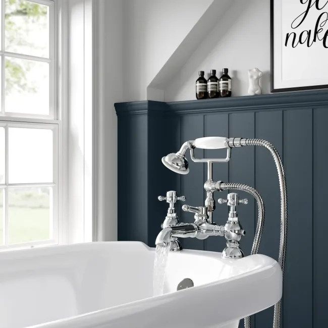 Tweed Traditional Chrome Bath Shower Mixer Tap