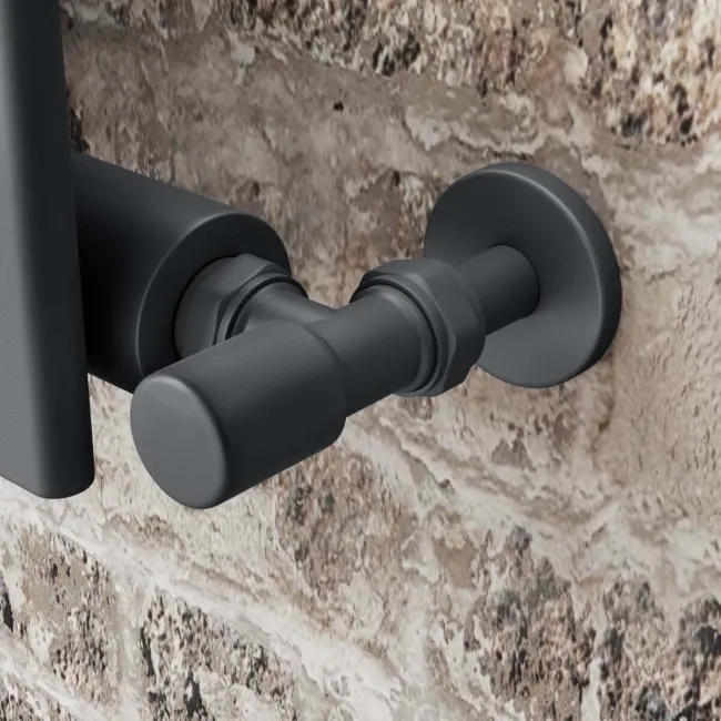 Faro Anthracite Single Flat Panel Vertical Radiator 1800x350mm