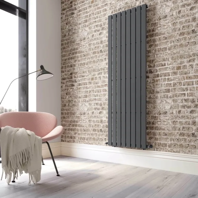 Faro Anthracite Single Flat Panel Vertical Radiator 1800x560mm