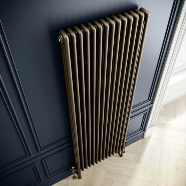 Athens Antique Gold Triple Column Vertical Traditional Radiator 1800x650mm