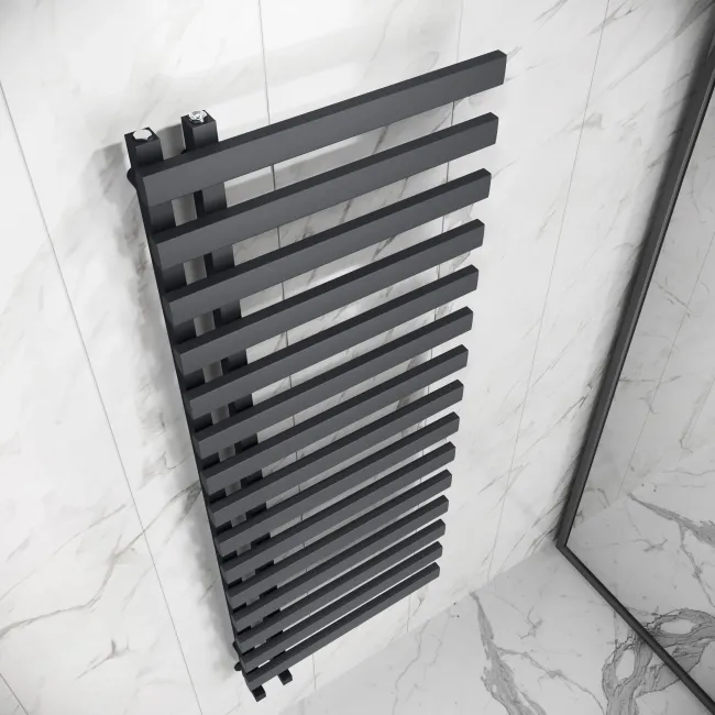 Palermo Anthracite Designer Heated Towel Rail 1600x600mm