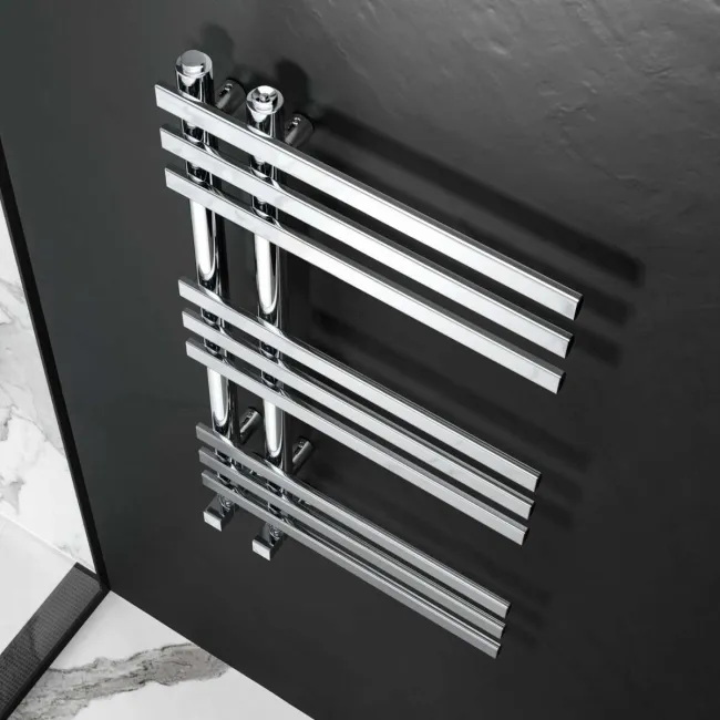 Madrid Chrome Designer Heated Towel Rail 800x450mm