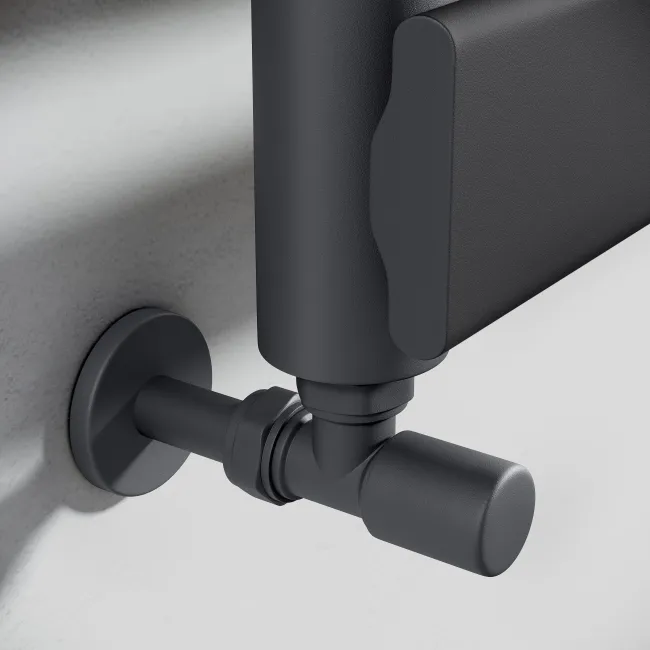 Santorini Anthracite Flat Panel Heated Towel Rail 800x600mm