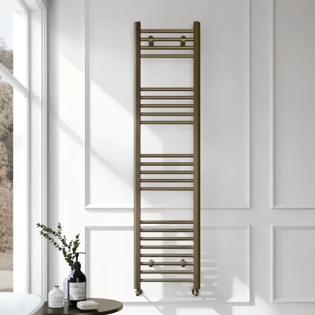 Barcelona Antique Gold Straight Heated Towel Rail 1600x400mm