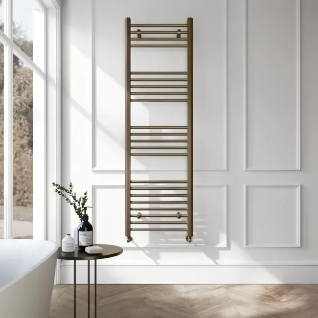 Barcelona Antique Gold Straight Heated Towel Rail 1600x500mm