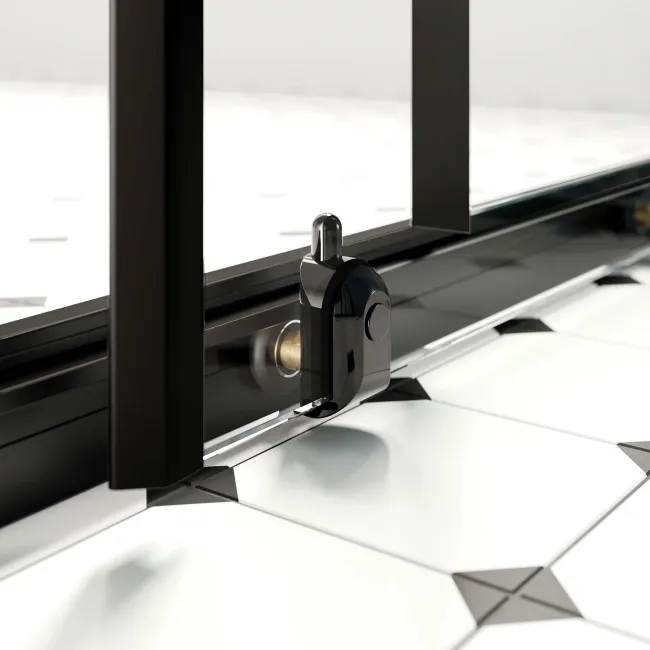 London Matt Black 6mm Corner Entry Shower Enclosure 800x800mm