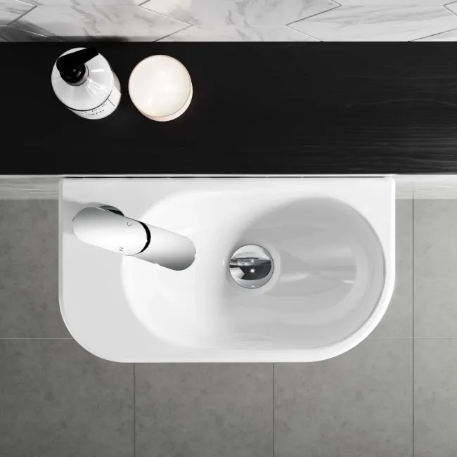 Georgia Wall Hung Left Handed 400mm Cloakroom Basin