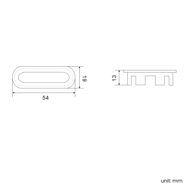 Gunmetal Grey Oval Basin Overflow Ring