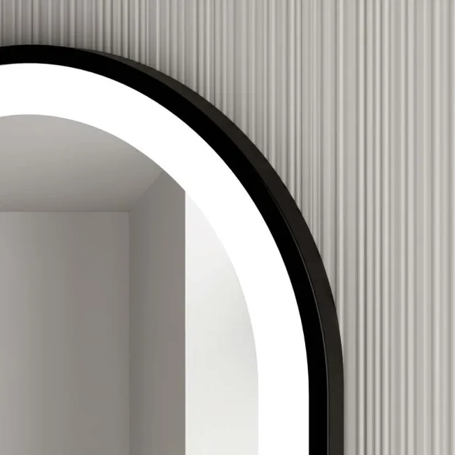 Darci Black Framed Illuminated LED Mirror 900x500mm