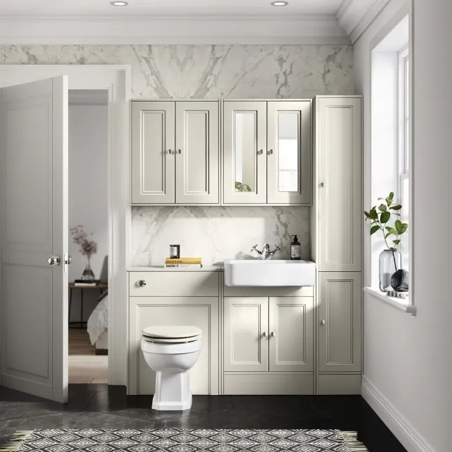 Monaco Chalk White Back To Wall Toilet Unit 600mm