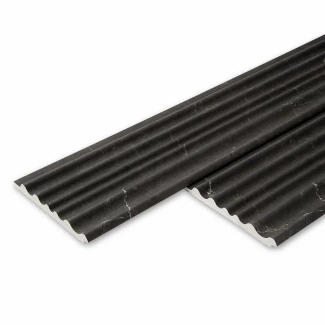 Trepanel Aqua 3D® Waterproof Dark Grey Marble Effect Grooved Wall Panel 3 Pack (Covers 0.87 SQM)