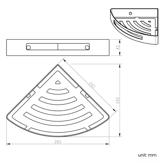 Ivy Brushed Brass Corner Soap Basket