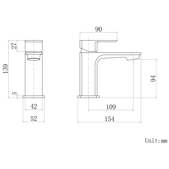 Mersey Matt Black Basin & Bath Mixer Tap Set