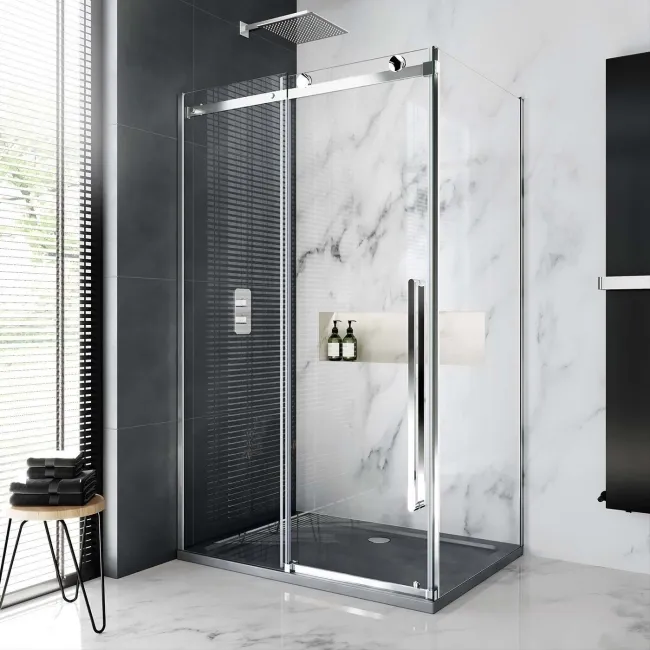 Oslo Premium Easy Clean 8mm Sliding Shower Enclosure 1200x800mm