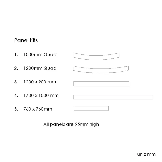 London Rectangular Stone Shower Tray 1700x700mm & Riser Kit