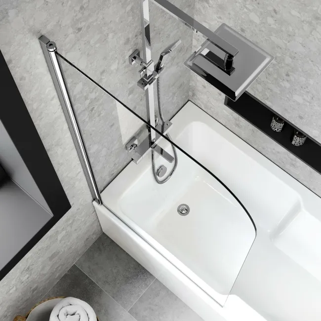 Dover 1500x750 Keyhole Shower Bath & 6mm Easy Clean Screen