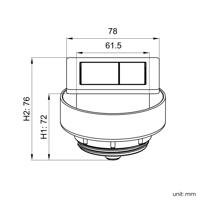 Detroit Cable Operated Concealed Cistern With Matt Black Square Push Button