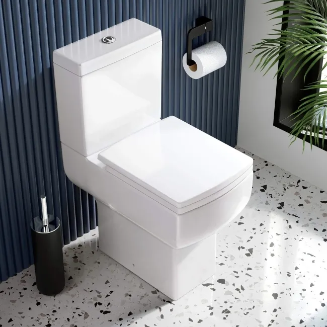 Portland Comfort Height Close Coupled Toilet With Soft Close Slim Seat