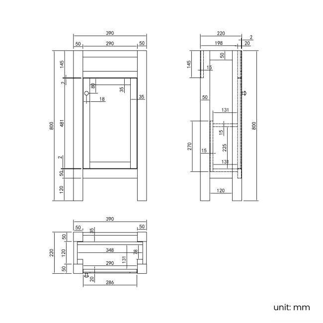 Bermuda Dove Grey Cloakroom Basin Vanity 400mm
