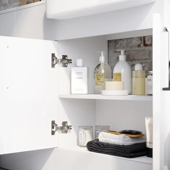 Harper Gloss White Combination Vanity Basin 1500mm (Excludes Pan + Cistern)