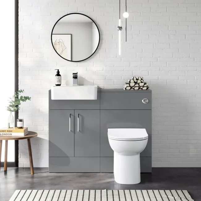 Harper Stone Grey Combination Vanity Basin & Aruba Toilet 1000mm
