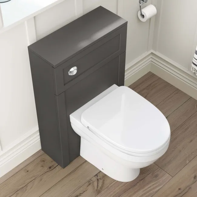 Bermuda Graphite Grey Combination Vanity Basin and Seattle Toilet 1000mm