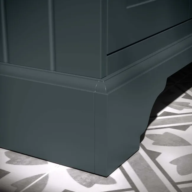 Lucia Inky Blue Double Vanity with Oak Effect Top & Oval Counter Top Basin 1200mm