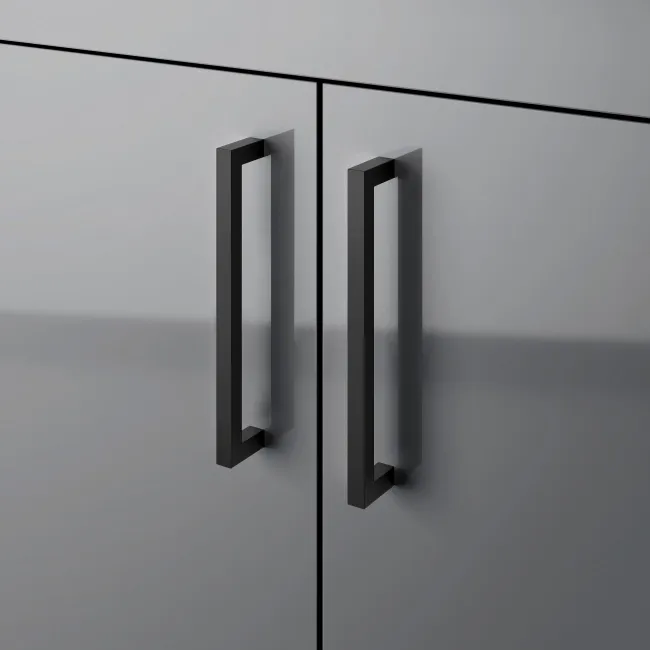 Harper Stone Grey Basin Vanity and Back To Wall Toilet Unit 1200mm - Black Accents