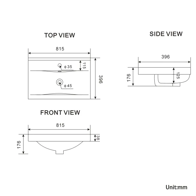 Bermuda Chalk White Basin Vanity 800mm - Brass Knurled Handles