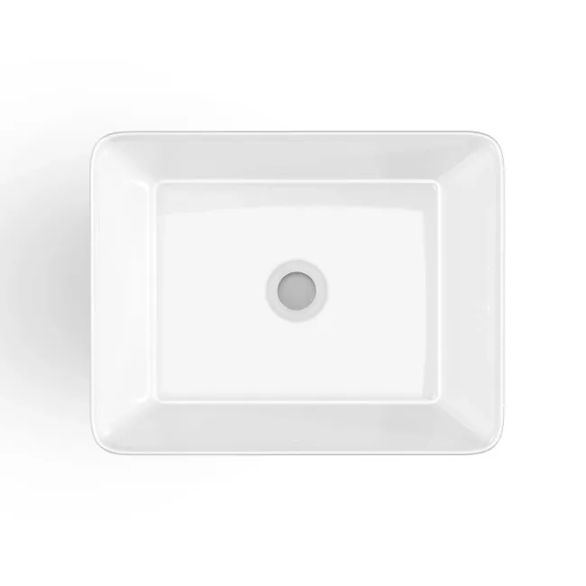 Mersey Gloss White Vanity with Troy Basin 600mm - Black Accents