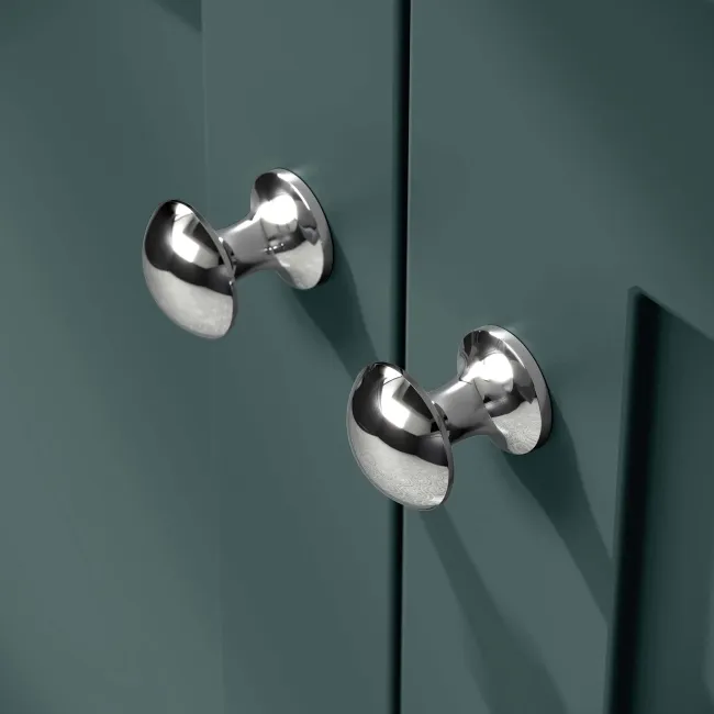 Milos Mystic Green Vanity with Mesa Basin 500mm - Chrome Handles