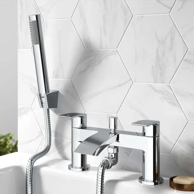 Severn Chrome Basin & Shower Bath Mixer Tap Set