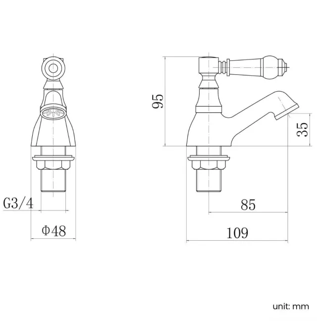 Cherwell Traditional Chrome Hot and Cold Basin & Bath Taps Set