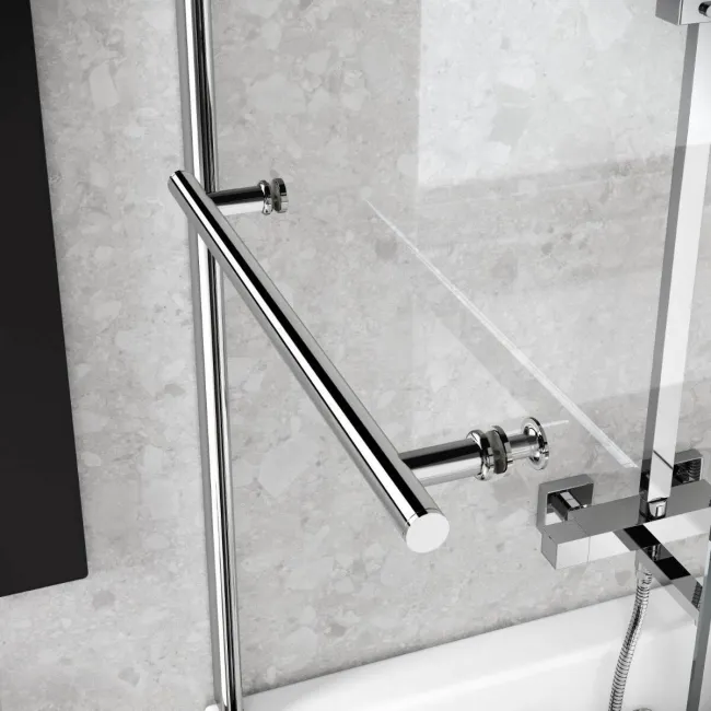 Dover 1600x750 Keyhole Shower Bath & 6mm Easy Clean Screen with Rail