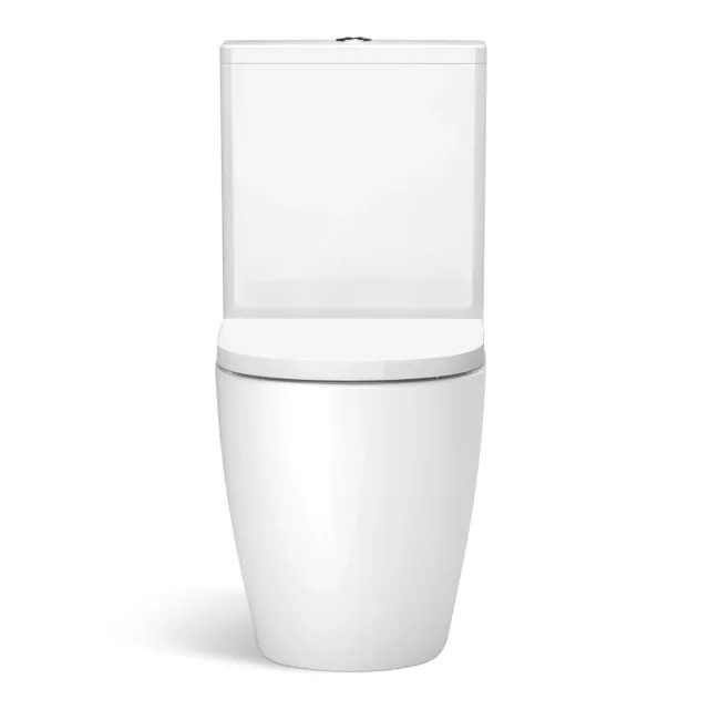 Utah Rimless Close Coupled Toilet With Premium Soft Close Seat
