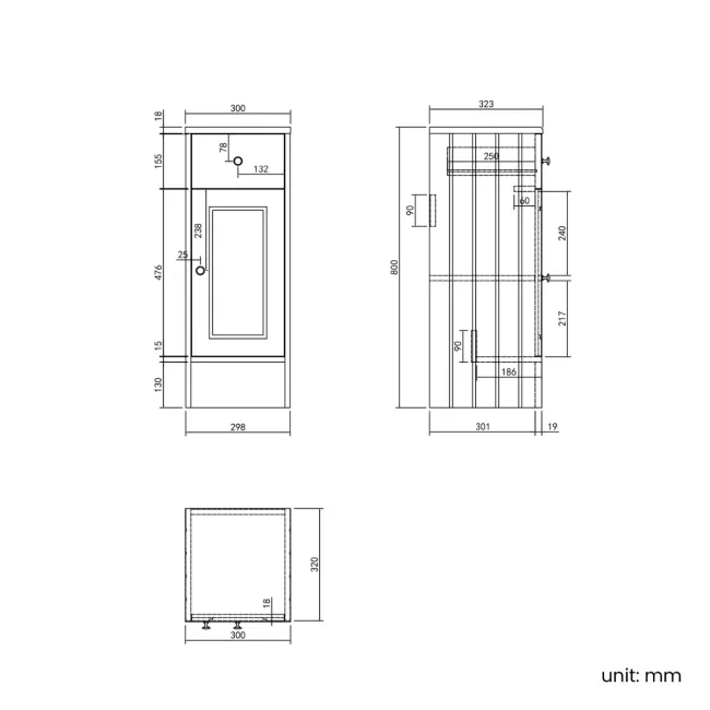 Monaco Graphite Grey Basin Vanity and Back To Wall Unit 1500mm (Excludes Pan & Cistern) - Brushed Brass Accents