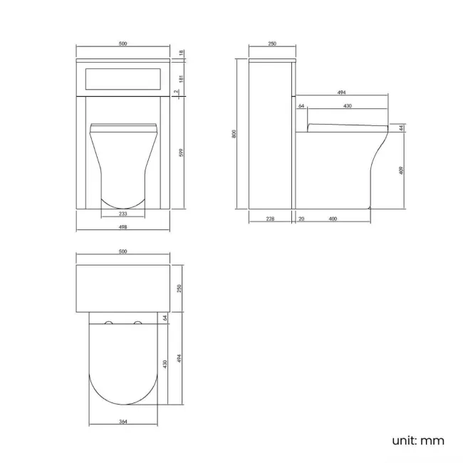 Traditional Cashmere Pink Slimline Back To Wall Unit and Tucson Toilet