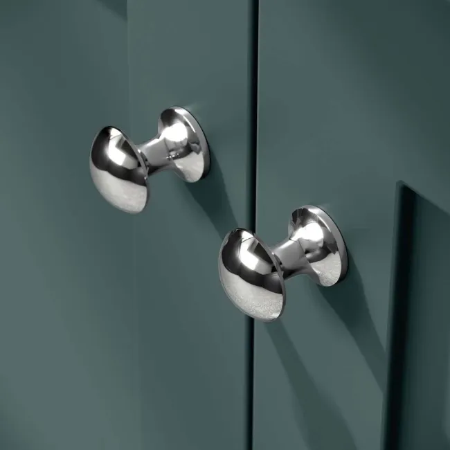 Capri Mystic Green Combination Vanity Basin and Houston Toilet 1350mm - Chrome Handles