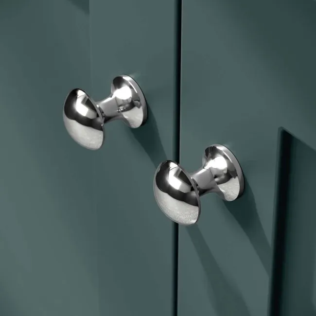 Milos Mystic Green Combination Vanity Basin and Houston Toilet 1100mm - Chrome Handles