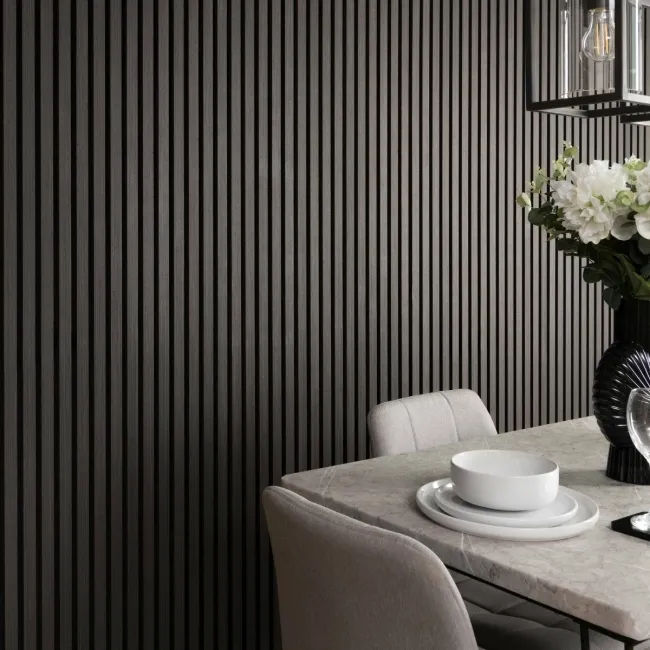 Trepanel® Noir Black Acoustic Wood Wall Panels