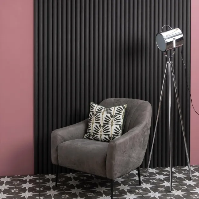 Trepanel Design® Noir Black Curve Acoustic Wood Wall Panels