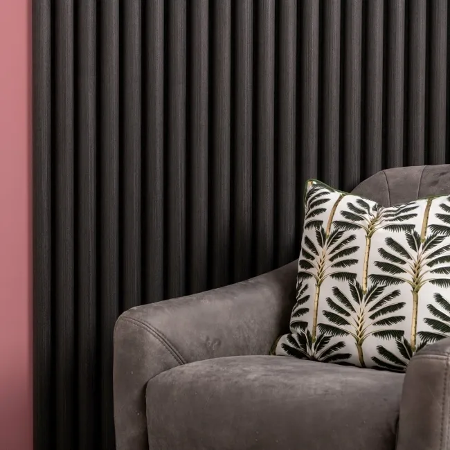 Trepanel Design® Noir Black Curve Acoustic Wood Wall Panels