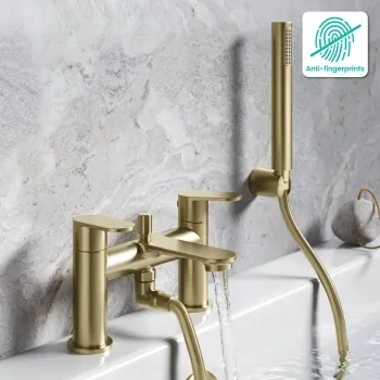 Avill Brushed Brass Bath Filler & Handheld Shower