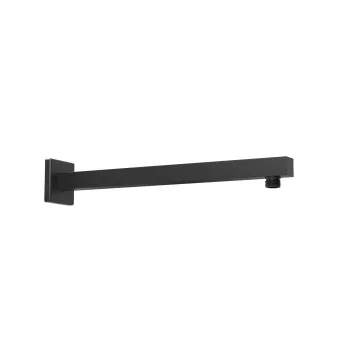 400mm Matt Black Square Wall Mounted Shower Arm