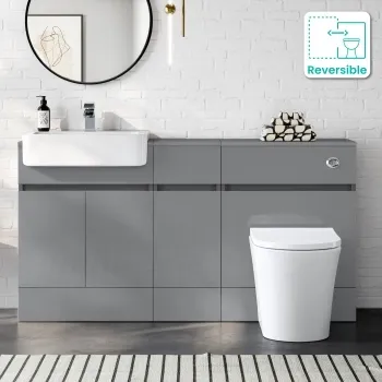 Foster Stone Grey Combination Vanity Basin and Tucson Toilet 1500mm