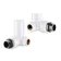 White Angled Radiator Valves and lockshield pack (Pair) Standard 15mm