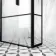 Munich Matt Black Grid 8mm Wet Room Shower Glass 700mm & 250mm Pivotal Return Panel