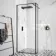 Munich Matt Black Framed 8mm Wet Room Shower Glass 800mm & 250mm Return Panel