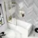 Hereford 1500x700 Square Shower Bath & 6mm Easy Clean Brushed Brass Framed Bath Screen