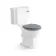 Hudson Traditional Close Coupled Toilet With Dove Grey Wooden Seat